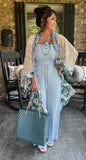 Strapless Jumpsuit in Ash Blue M-XL