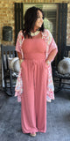 Strapless Jumpsuit in Ash Rose S L XL