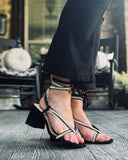 Glitzy Girl Lace Up Heels