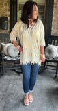 Golden Chic Knit Top 2X/3X