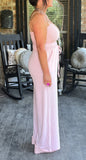 Strapless Jumpsuit in Dusty Pink S & L