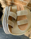Glitzy Crystal Wedges in Silver