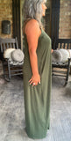 Everyday Pretty Dress in Dark Olive 2x