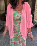 Everyday Kimono in Bright Pink S M XL
