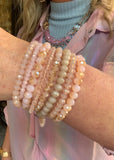 Blush Pink Stretch Beaded Bracelets
