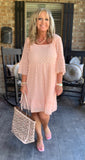 Pretty in Peach Lace Dress S M