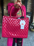 Pretty Patent Handbag in Fuchsia
