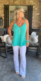 White Denim Pull on Petite Flares S M XL 3X