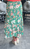 Summer Love Ruffle Skirt in Kelly Green S-L