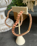 Rose Gold Crystal Heart Shaped Hoops