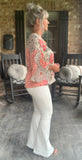 Ivory Fringed Pull On Flares S-1X