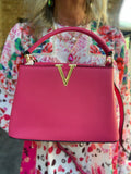 Macy Handbag in Hot Pink
