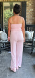 Strapless Jumpsuit in Dusty Pink S & L