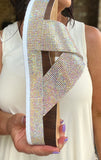 Glitzy Crystal Wedges in Champagne