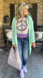 Mint Mid Length Cardigan S/M M/L