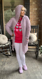Lovely Lavender Mid Length Cardigan S/M M/L 2X/3X