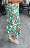 Summer Love Ruffle Skirt in Kelly Green S-L