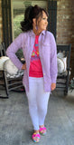 Lavender Denim Shacket S-1X