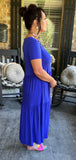 Simply Sweet Dress in Bright Blue M-2X