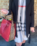 Side of Leopard Handbag in Red