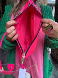 Neon Pink/Clear Handbag