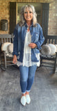 Lily Shacket in Denim S 1X 2X