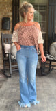 Farrah Pull on Flares Medium Wash M
