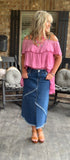 Free Spirit Denim Skirt L 2X 3X