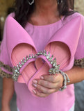 Bubblegum Pink Crystal Mules