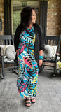 Set Sail Dress in Teal M L 2X 3X