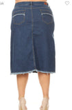 Free Spirit Denim Skirt L 2X 3X