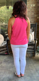 Keep It Simple Top in Hot Pink M XL 1X