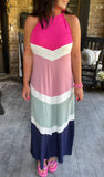 Salty Breeze Dress in Hot Pink M -XL