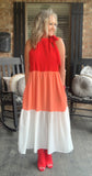 Red Peach Pretty Dress S M