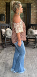 Farrah Pull on Flares Medium Wash M