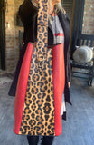 Side of Leopard Handbag in Red