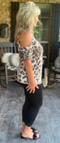 Dreaming Big Leopard Top S M
