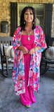 Paradise Pretty Kimono in Rose S/M - 1X/2X