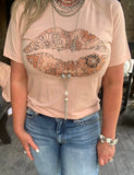 Floral Lips Peachy T S