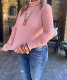One Size Fit Turtleneck in Blush/Restock
