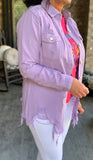Lavender Denim Shacket S-1X