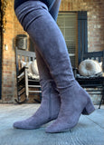 Sassy Suede Boots in Grey 6