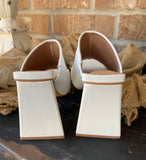 Tara Heels in White 5.5 -8.5