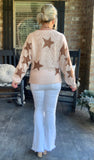 Blush Metallic Star Sweater