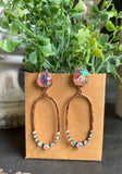 Rose Gold and AB Crystal Earrings