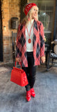 So  Merry Plaid Cardigan M