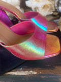 Daphne Heels in Metallic Pink