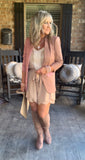 Taupe Layered Scalloped Shorts