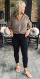 Pull Up Black Denim Capris- S 2X 3X