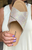Glitzy Crystal Wedges in Champagne